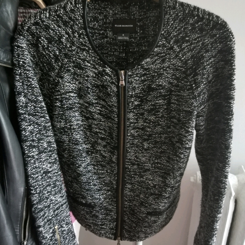 Club Monaco Tweed Jacket / Blazer Size 0